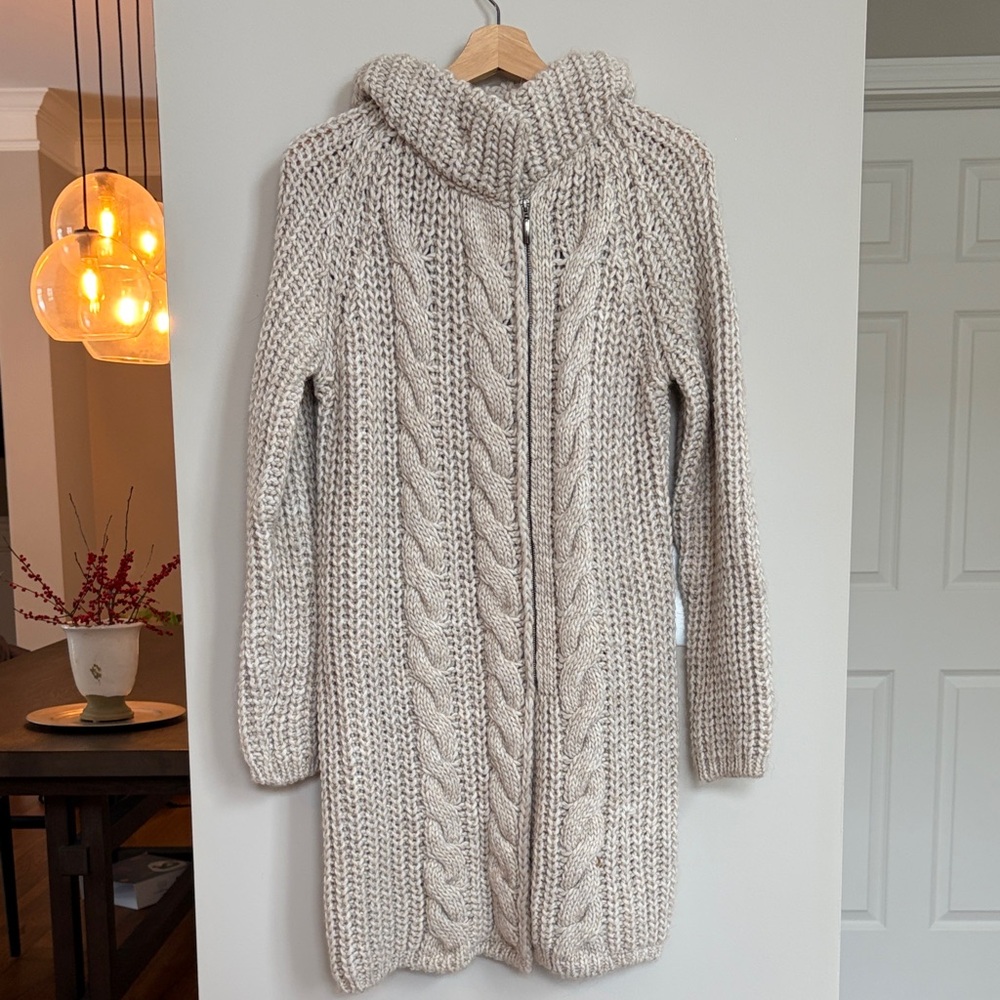 ElsaManda Cable Knit Sweater Coat